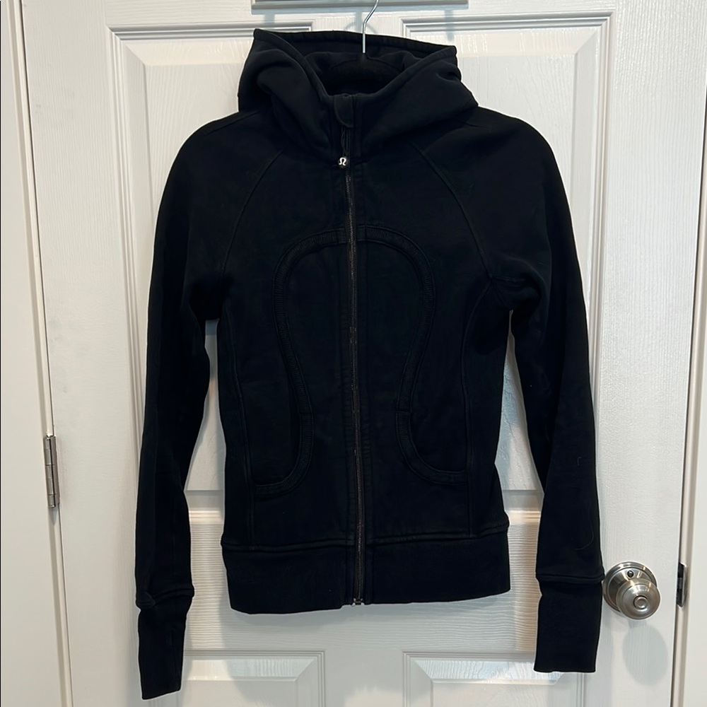 Lululemon Athletica Black Zip-Up Scuba Hoodie Jacket